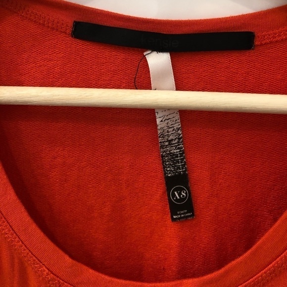 KENSIE Drapey French Terry Short Sleeve Dress - Picture 6 of 6